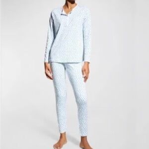 Roller Rabbit Light Blue Patterned Pajama Set - XL